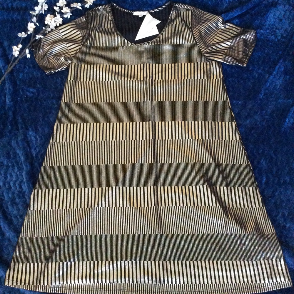 Midi Dress with Metallic detail